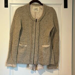 Anthropologie brand Angel of the North zipper cardigan